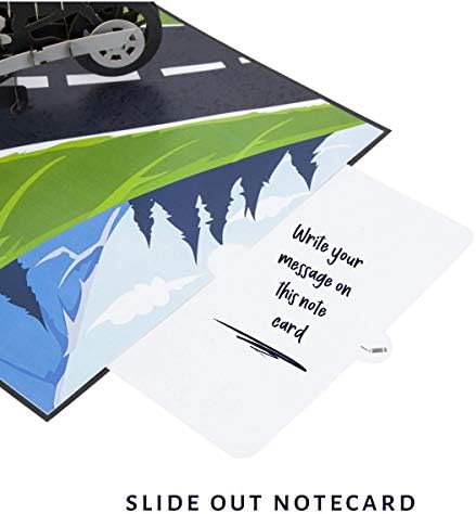 Cardology - Motorbike Pop Up Card | Harley Davidson Inspired 3D Motorbike Card, Birthday Card For Him, Fathers Day Cards