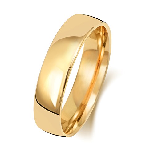 Image of Heavy 9ct Gold 5mm Slight Court Comfort Men/Ladies Wedding Band/Ring WJS151179KY