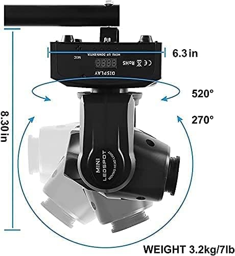 DELIBANG Moving Head DMX LED Stage Lights 10/12 Channels 50W Sound Activated Spotlight RGBW Gobos for DJ Disco Party Lights on Halloween Christmas Black