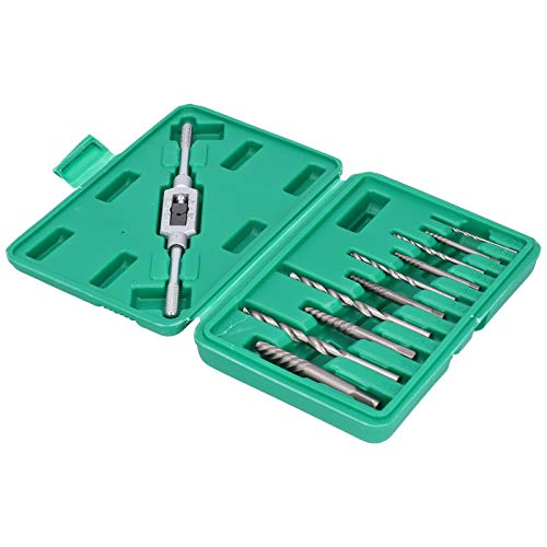 Respicefinem 11 Pcs Broken Head Screw Extractor Coarse Tooth Broken Wire Extractor Woodworking Easy to Pull Out Damage Drill Bit Car Repair Chamfering Tool 3-18m
