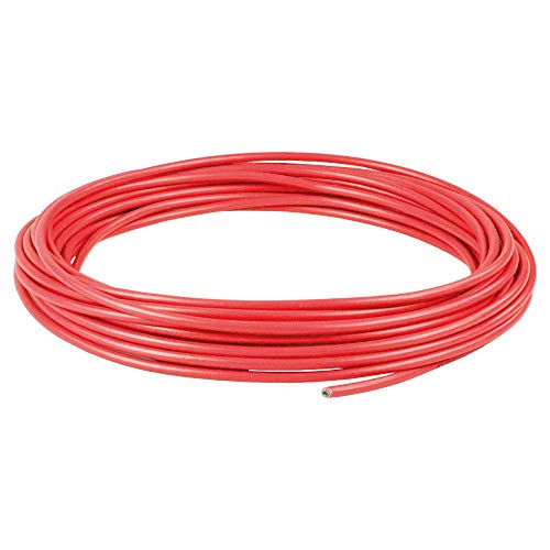 as - Schwabe Cable de conexión 5 m - Cable H07V-K 1,5 mm², Conductor de cobre fino trenzado con aislamiento de plástico - Para el cableado de enchufes y luces - Rojo I 30041