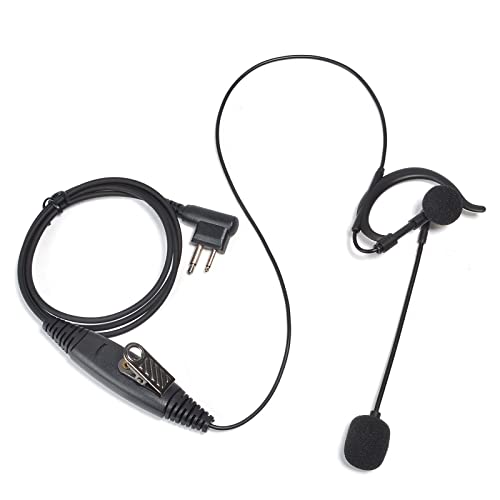 HYSHIKRA Radio G-Shape Earhook Earpiece, Walkie-Talkie Headset with PTT and Mic for Motorola CP200 GP2000 XU1100 PRO1150 MU12 Handheld 2-Way Radio HT
