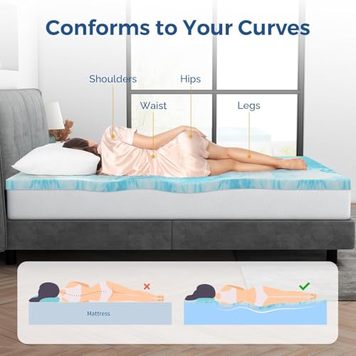 IULULU California King Topper, 4 Inch Gel Memory Foam, CertiPUR-US by IULULU - Used condition - Image 4
