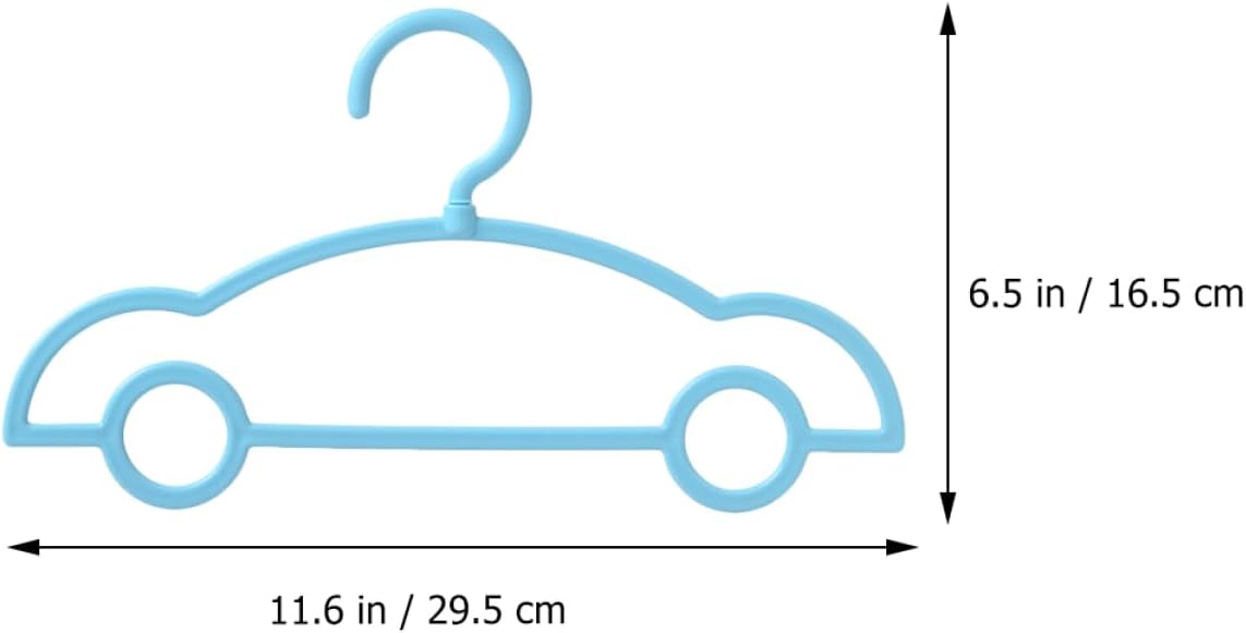 10PCS Boys and Girls Non-Slip Plastic Wardrobe Hangers Swivel Hook Windproof Clothes Hanging Rack for Baby and Toddler Space Saving Closet Organizer