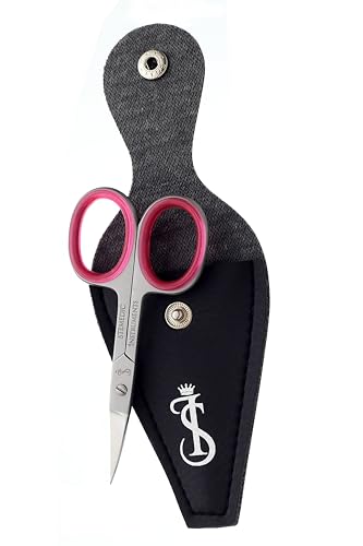 Nail Scissors Curved Eyebrow Scissors for Nail, Cuticle, Eyelashes, Nose Hair, Mustache and Beard - Manicure and Pedicure Small Scissors for Men and Women - Thumbnail 4