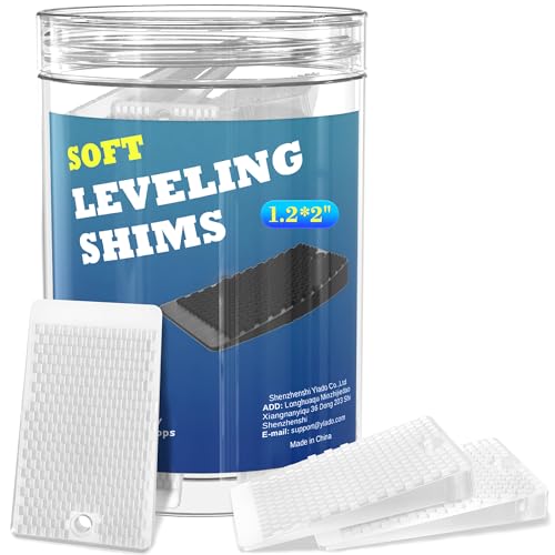 Image of Furniture Levelers, 32 Pieces Jar 2 inch, Clear Table Shim Premium Restaurant Leg Wedges, Home Improvement DIY Levelers - Rubber Type Texture, Firm, Non-Slip, Doors, Sofa and More