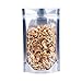 Sealable Food Storage Pouch Bags - Stand Up Aluminum Plastic Bags by Greenery for Kitchen - Clear Front & Aluminum Foil Back - 5”W x 8”H -100-Pack - Ideal for Healthy Snacks, Spices, Cereals, Nuts