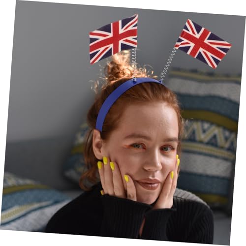 Bandeau cheveux Union Jack confortable anti mal de tête pour fille