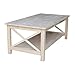 Hampton Solid Wood Coffee Table, Unfinished