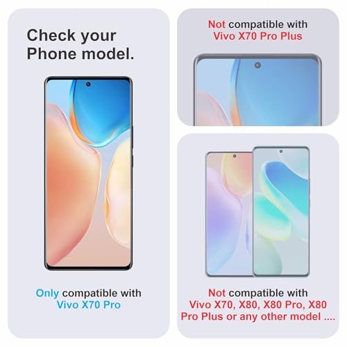 Image of Military-Grade Edge to Edge Curved Full Glue Tempered Glass For Vivo X70 Pro (6.56 Inch) With Installation Kit | Fingerprint Compatible