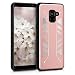Produktbild kwmobile Samsung Galaxy A8 (2018) Hülle - Aluminium Handy Schutzhülle - Cover Case Handyhülle für Samsung Galaxy A8 (2018) - Platinen Technik Design Silber Rosegold