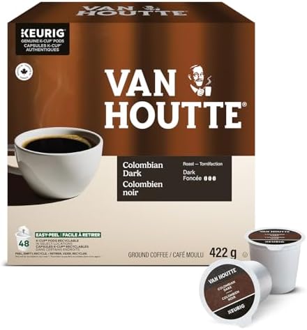 Van Houtte Colombian Dark K-Cup Lot de 48 dosettes de café pour cafetières Keurig