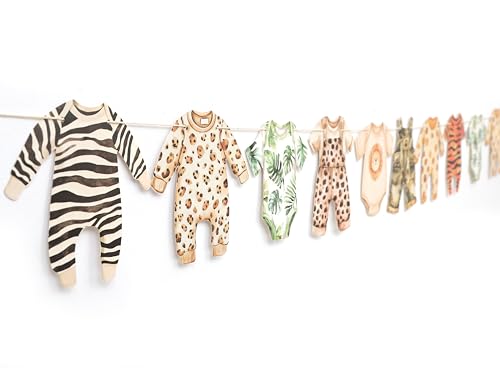 Animals Baby Shower Bodysuit Banner Animals Party Baby Shower Onesie Banner
