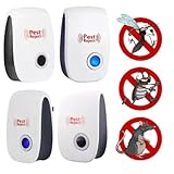 Kit 4 Repelentes Ultrassônicos de Tomada Paki Anti Insetos Mosquitos Baratas Bivolt Elétrico Plug Brasil Sem Cheiro Seguro para Pets