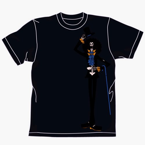 aftrdrk ワンピース　ブルック　骨　to be wild Tシャツ　古着 Amazon.co.jp: ワンピース ブルックTシャツ ブラック サイズ:S : おもちゃ