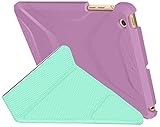 roocase RC-APL-MINI3-OG-SS-RO/MC [3D Smart Cover Case for iPad Mini 1/2/3] Origami 3D Case Smart Cover Radiant Orchid Mint Candy