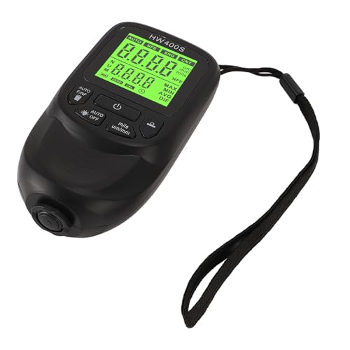 Medidor de Espesor de Pintura, Calibrador Profesional de Recubrimientos, con 3 Unidades de Medida (μm, mm, mils), ABS, Alta Precisión para Automoción, con Alarma de Límite (Rojo) (Negro) miniatura 7