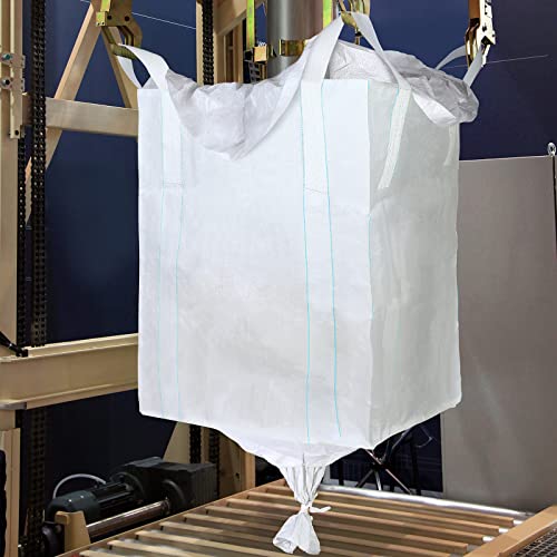Hoolerry 12 Pcs FIBC Bag Bulk Sack Bulk Bag for Construction Dumpster Sand 1 Ton 3300lbs 35x35x43 in Heavy Duty Large Sand Sacks with Duffle Bottom and Handle for Industrial Transport - Image 4