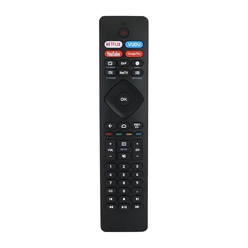 Replacement Remote Control for Philips Smart LCD LED TVs RC4154403-01R Universal Philips LCD LED HDTV Remote Control with Voice Control, Netflix & Rakuten TV Buttons (RF402A-V14)