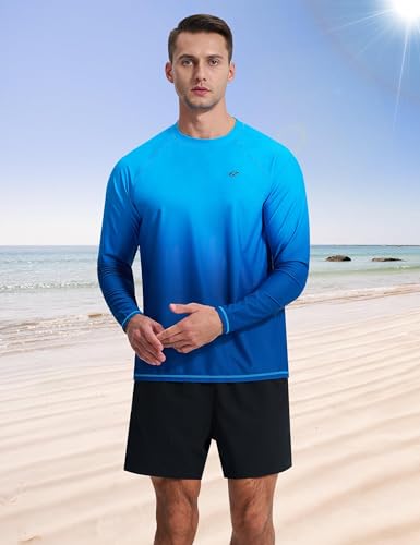 Men's Long Sleeve Rash Guard Quick Dry Swim Shirts UPF 50+ UV Sun Protection Tee Surfing Tops4