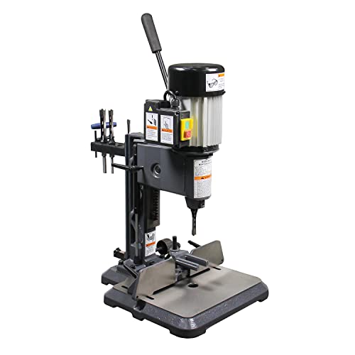 KAKA INDUSTRIAL MS-3816 Woodworking Mortise Machine, 1/2 HP 1725RPM Powermatic Mortiser With Chisel Bit Sets, Benchtop Mortising Machine, For Making Round Holes Square Holes, Or Special Square Holes