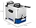Tefal Deep Fryer Oleo clean Pro, 3.5 Litre Oil Capacity, Oil Storage Box, Easy Cleaning, Stainless Steel, 1.2 kg, 6 Portions, Chips, Fried Chicken 2300W F58-M2, Grey/Blue