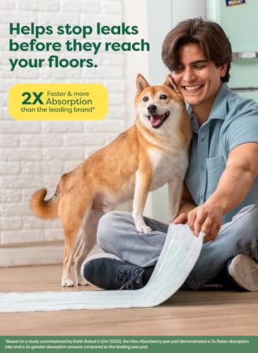 Earth Rated 40 Puppy Pads, Max Absorbency Pee Pads for Dogs, XL | Max Absorbency,Absorbs 2X Faster & 2X More, Leak Prevention, Potty Training, Fragrance-Free, Unscented - Image 3