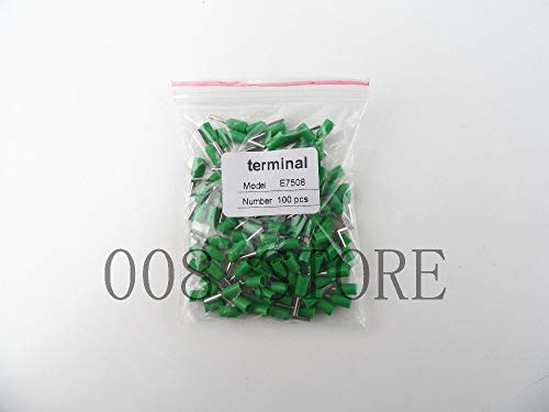 Davitu 100pcs/Lot E7506 20 AWG 0.75mm2 Insulated Cord End Terminal Wire Ferrules VE7506 - (Color: Blue)