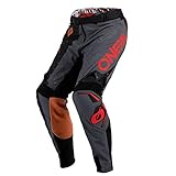 O'NEAL | Motocross-Hose | Motorrad Enduro | Langlebige Materialien, Atmungsaktiven Denierstoffen, Hitzeschutz aus Leder | Prodigy Pants Five Zero | Schwarz Neon Rot | Größe 30/46