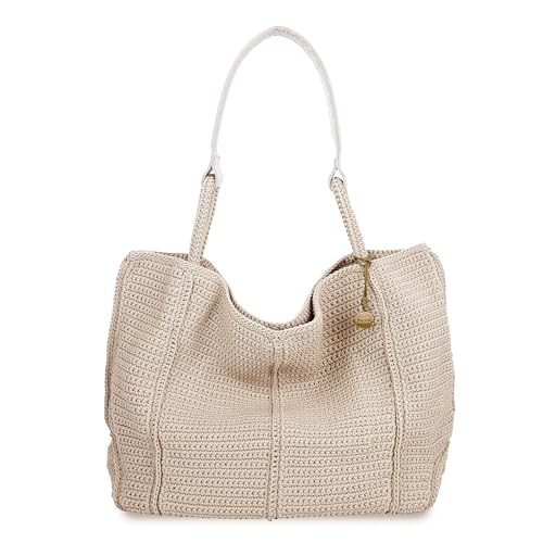 The Sak Los Feliz Large Tote Bag - Hand Crochet Handbag With Stylish Design For Everyday - Roomy Durable Lined Purse With Shoulder Bag Strap Zipper Pocket for Tavel Beach Bag