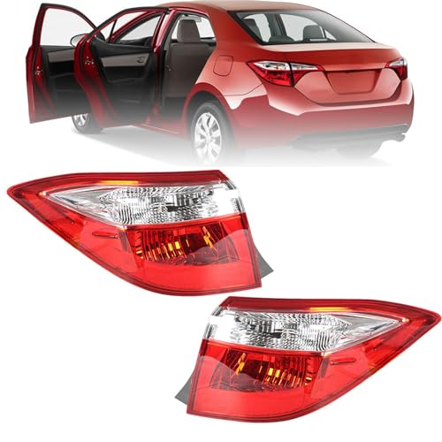 marddpair RH & LH Outer Tail Lights Replacement for Toyota Corolla 2014-2016 Driver and Passenger Side Taillamp 8155002751 8156002751 by marddpair - Used condition - US$57.31