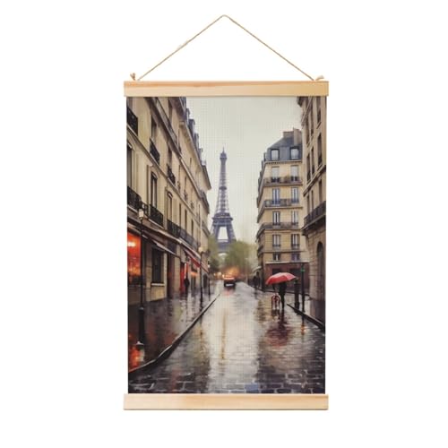 Œuvre d'art Rue pluvieuse à Paris LHBWCVN impression haute définition