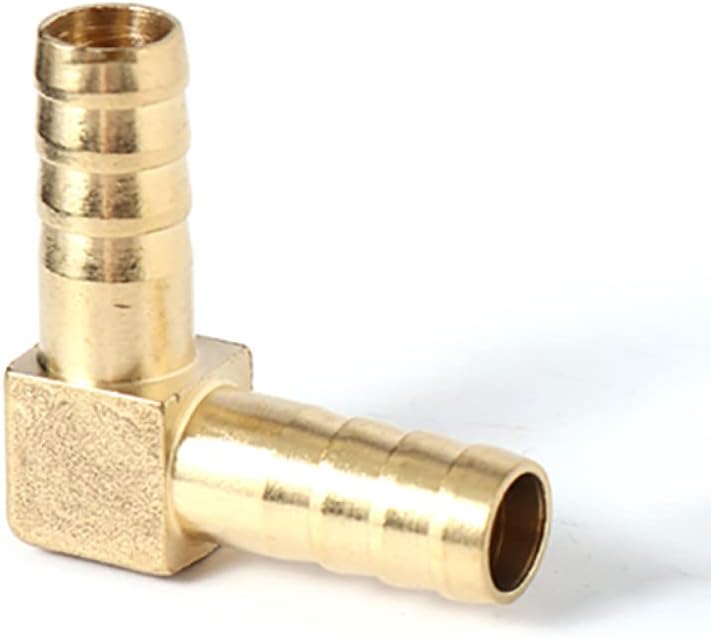 90 Degree Elbow, Brass Elbow, Fittings Connector Copper Pagoda Tube Brass BarbPipe Fitting Barbed Joint Coupler Adapter for 4mm 5 6 8 10 12,Elbow,OD 8 MM (Color : Copper, Size : OD 12 MM)