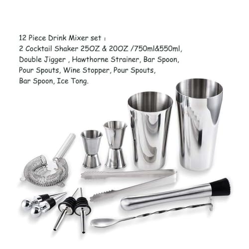 Bar Stainless Steel Mixer 750ml Mixer Set miniatura 3