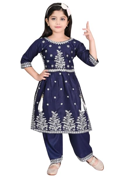 Image of NFashion Girls Printed design Rayon Anarkali Salwar Suit Set for girls