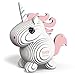 Produktbild EUGY 650014 Einhorn, 3D Tier-Puzzle für Kinder und Erwachsene zum Zusammenbauen, DIY Tierfigur, Bastelset ab 6 Jahren, Weiß