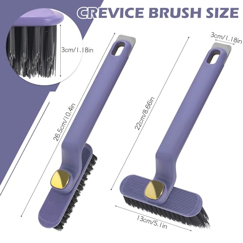 Image of 2 pcs Multi-Function Rotating Crevice Cleaning Brush, Rotating with No Dead Corners Cleaning Brush, Bathroom Crevice Cleaner, Thin Cleaning Brush for Tight Spaces