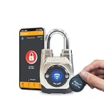eGeeTouch 5th GEN [2023]. Outdoor Smart Padlock, IP66 Weatherproof, Rugged Design for Commercial use, Bluetooth + NFC (Short Shackle)