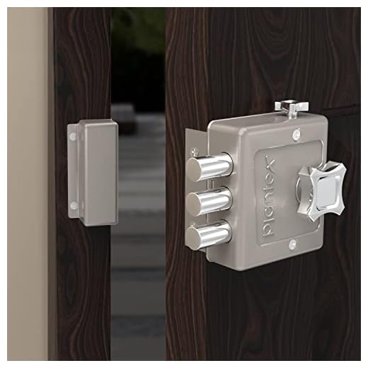Plantex Heavy Duty Dead Bolt Lock/Rim Lock Set/Trio Lock Dead Bolt for Home/Office/Hotel – Pack of 1 (Matt)