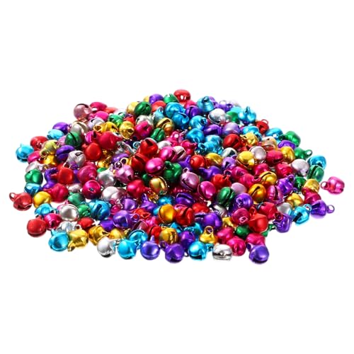 Apausvcm - Glöckchen 120 Stück Mini Glöckchen Bunt Glöckche zum Basteln Metallglöckchen Kleine Glöckche mit ösen Bastelglocken Für Weihnachten Deko DIY Schmuckherstellung Haustier Glocken - -34%