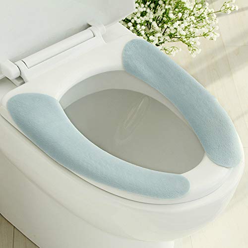Lot de 3 paires de coussins adhésifs pour siège de toilette - Chauds et lavables Cover