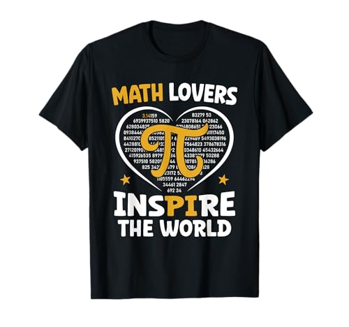 Math Lovers Inspire The World Funny Teacher Kids 3.14 Pi Day T-Shirt