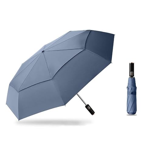 MIROOOO Kompaktowy parasol do podróży automatyczny duży dwuwarstwowy parasol, deszcz lub połysk jednolity kolor składany parasol parasol podróżny, Jeden kolor, A