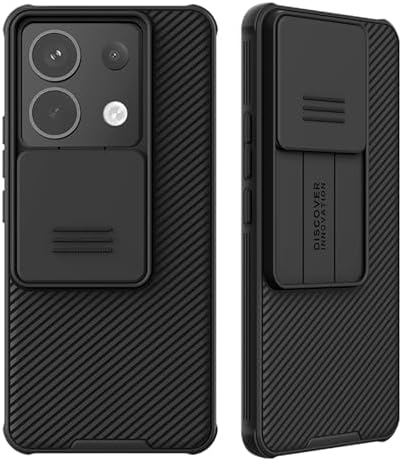 for Xiaomi redmi Note 13 Pro/Poco X6 5G Case, Slim case Protective Cover with Camera Protector Hard PC TPU Thin Anti-Scratch Phone Case for Redmi Note 13 Pro 5G (Black, Note 13 Pro)