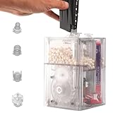 T238 Electric BB Speed Loader PRO Edition – Smart Airsoft Magazines Auto Loader, 21BB/s High-Speed, OLED Display, 1800rd Capacity, Anti-Stall Protection with 4 Adapters Includes 11.1V 1100mAh Battery