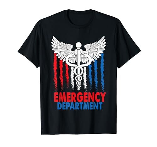Emergency Department 4th of July Flag Emergency Room Nurse T-Shirt
