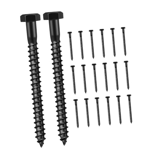 HOLIDYOYO Hexagon Head Lag Screws Set Pcs Carbon Steel Head Lag Securing Bolts Heavy Duty Hardware
