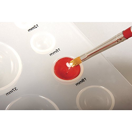 Rayher Quilling Schablone, Halbkugeln, 18,5 x 9 cm, Halbkugeln 2,5 – 40 mm ø, Quilling Werkzeug, 3D-Halbkugeln aus Papierstreifen formen, 71939000