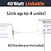 HARRRRD LED 4ft Utility Shop Light-40W, 5000K, Linkable, Frosted Lens, 4100LM, Replaces 4 Foot Fluorescent, Garage Shoplight Ceiling Fixture, Pull Cord Chain, Plug in