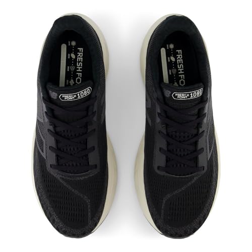 New Balance Men's Fresh Foam X 1080 V14 Running Shoe, Black/Magnet/Linen, 13 M